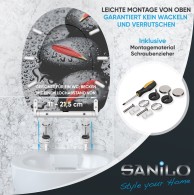 WC-Sitz mit Absenkautomatik und Schnellverschluss Elegance - Premium Toilettendeckel direkt vom Hersteller