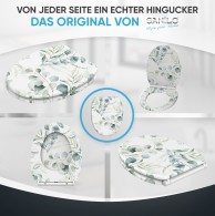 WC-Sitz mit Absenkautomatik und Schnellverschluss Eukalyptus - Premium Toilettendeckel direkt vom Hersteller
