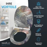 WC-Sitz mit Absenkautomatik und Schnellverschluss Farn - Premium Toilettendeckel direkt vom Hersteller