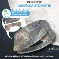 WC-Sitz mit Absenkautomatik und Schnellverschluss Farn - Premium Toilettendeckel direkt vom Hersteller