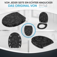 WC-Sitz mit Absenkautomatik und Schnellverschluss Floral - Premium Toilettendeckel direkt vom Hersteller