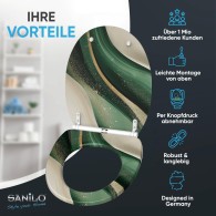 WC-Sitz mit Absenkautomatik und Schnellverschluss Flow - Premium Toilettendeckel direkt vom Hersteller