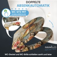 WC-Sitz mit Absenkautomatik und Schnellverschluss Flutterby - Premium Toilettendeckel direkt vom Hersteller