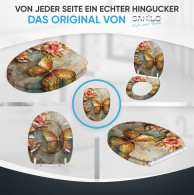 WC-Sitz mit Absenkautomatik und Schnellverschluss Flutterby - Premium Toilettendeckel direkt vom Hersteller