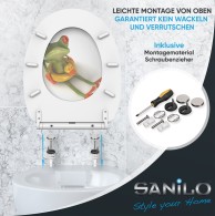 WC-Sitz mit Absenkautomatik und Schnellverschluss Froggy - Premium Toilettendeckel direkt vom Hersteller