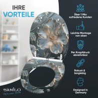 WC-Sitz mit Absenkautomatik und Schnellverschluss Frostia - Premium Toilettendeckel direkt vom Hersteller