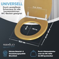 Soft Close Toilet Seat Glittering Gold