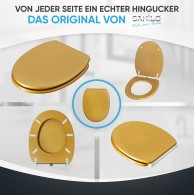 Soft Close Toilet Seat Glittering Gold