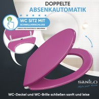 Soft Close Toilet Seat Glittering Pink
