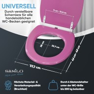 Soft Close Toilet Seat Glittering Pink