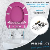 Soft Close Toilet Seat Glittering Pink