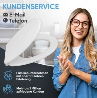 WC-Sitz mit Absenkautomatik und Schnellverschluss Glitzer Weiß - Premium Toilettendeckel direkt vom Hersteller