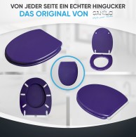 Soft Close Toilet Seat Glittering Purple