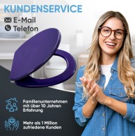 Soft Close Toilet Seat Glittering Purple