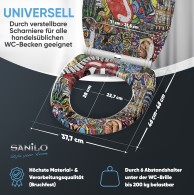 WC-Sitz mit Absenkautomatik und Schnellverschluss Graffiti - Premium Toilettendeckel direkt vom Hersteller