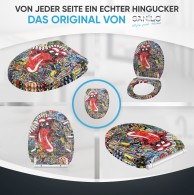 WC-Sitz mit Absenkautomatik und Schnellverschluss Graffiti - Premium Toilettendeckel direkt vom Hersteller