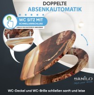 WC-Sitz mit Absenkautomatik und Schnellverschluss Grand Canyon - Premium Toilettendeckel direkt vom Hersteller