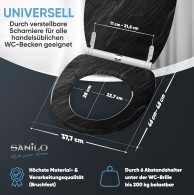 WC-Sitz mit Absenkautomatik und Schnellverschluss Granit - Premium Toilettendeckel direkt vom Hersteller