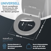 WC-Sitz mit Absenkautomatik und Schnellverschluss Manhattan Grau - Premium Toilettendeckel direkt vom Hersteller