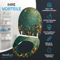 WC-Sitz mit Absenkautomatik und Schnellverschluss Greego - Premium Toilettendeckel direkt vom Hersteller
