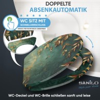 WC-Sitz mit Absenkautomatik und Schnellverschluss Greego - Premium Toilettendeckel direkt vom Hersteller