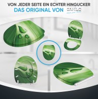 WC-Sitz mit Absenkautomatik und Schnellverschluss Green Leaf - Premium Toilettendeckel direkt vom Hersteller