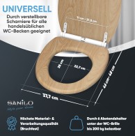 WC-Sitz mit Absenkautomatik und Schnellverschluss Holz - Premium Toilettendeckel direkt vom Hersteller