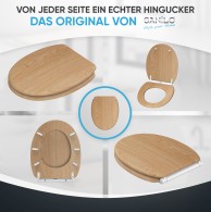 WC-Sitz mit Absenkautomatik und Schnellverschluss Holz - Premium Toilettendeckel direkt vom Hersteller