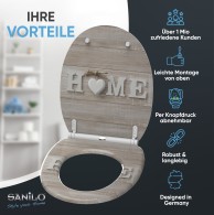 WC-Sitz mit Absenkautomatik und Schnellverschluss Home - Premium Toilettendeckel direkt vom Hersteller