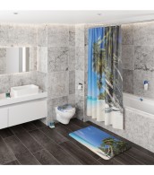 3-teiliges Badezimmer Set Karibik