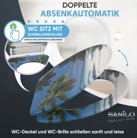 WC-Sitz mit Absenkautomatik und Schnellverschluss Karibik - Premium Toilettendeckel direkt vom Hersteller