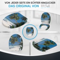 WC-Sitz mit Absenkautomatik und Schnellverschluss Karibik - Premium Toilettendeckel direkt vom Hersteller