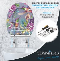 WC-Sitz mit Absenkautomatik und Schnellverschluss Kolibri - Premium Toilettendeckel direkt vom Hersteller