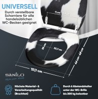 WC-Sitz mit Absenkautomatik und Schnellverschluss Kuhflecken - Premium Toilettendeckel direkt vom Hersteller