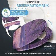 WC-Sitz mit Absenkautomatik und Schnellverschluss Lavendel - Premium Toilettendeckel direkt vom Hersteller