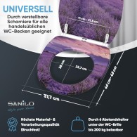 WC-Sitz mit Absenkautomatik und Schnellverschluss Lavendel - Premium Toilettendeckel direkt vom Hersteller