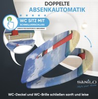 WC-Sitz mit Absenkautomatik und Schnellverschluss Leuchtturm - Premium Toilettendeckel direkt vom Hersteller