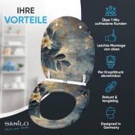WC-Sitz mit Absenkautomatik und Schnellverschluss Lilybud - Premium Toilettendeckel direkt vom Hersteller