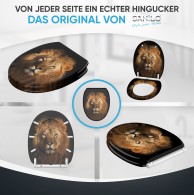 WC-Sitz mit Absenkautomatik und Schnellverschluss Löwe - Premium Toilettendeckel direkt vom Hersteller