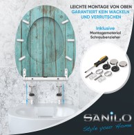WC-Sitz mit Absenkautomatik und Schnellverschluss Lumber - Premium Toilettendeckel direkt vom Hersteller