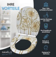 WC-Sitz mit Absenkautomatik und Schnellverschluss Lumora - Premium Toilettendeckel direkt vom Hersteller