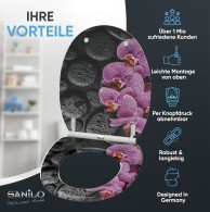 WC-Sitz mit Absenkautomatik und Schnellverschluss Madeira - Premium Toilettendeckel direkt vom Hersteller