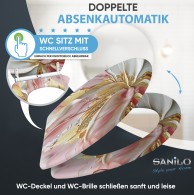 WC-Sitz mit Absenkautomatik und Schnellverschluss Magnolia - Premium Toilettendeckel direkt vom Hersteller