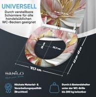 WC-Sitz mit Absenkautomatik und Schnellverschluss Magnolia - Premium Toilettendeckel direkt vom Hersteller