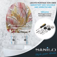 WC-Sitz mit Absenkautomatik und Schnellverschluss Magnolia - Premium Toilettendeckel direkt vom Hersteller