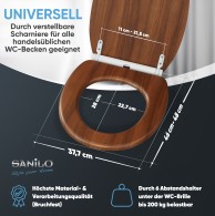 WC-Sitz mit Absenkautomatik und Schnellverschluss Mahagoni - Premium Toilettendeckel direkt vom Hersteller