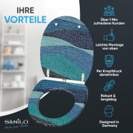 WC-Sitz mit Absenkautomatik und Schnellverschluss Marin - Premium Toilettendeckel direkt vom Hersteller