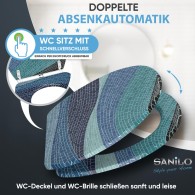 WC-Sitz mit Absenkautomatik und Schnellverschluss Marin - Premium Toilettendeckel direkt vom Hersteller