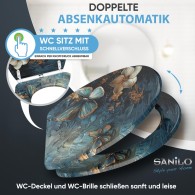 WC-Sitz mit Absenkautomatik und Schnellverschluss Mariposa - Premium Toilettendeckel direkt vom Hersteller