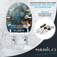 WC-Sitz mit Absenkautomatik und Schnellverschluss Mariposa - Premium Toilettendeckel direkt vom Hersteller
